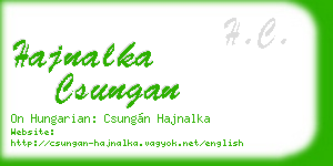 hajnalka csungan business card